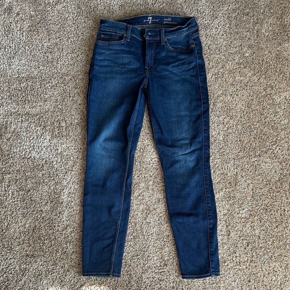 7 For All Mankind Gwenevere Ankle Skinny Mid Rise Jeans